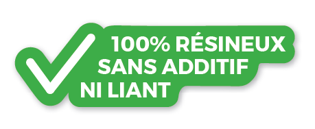 Granulé 100% résineux, sans additif ni liant